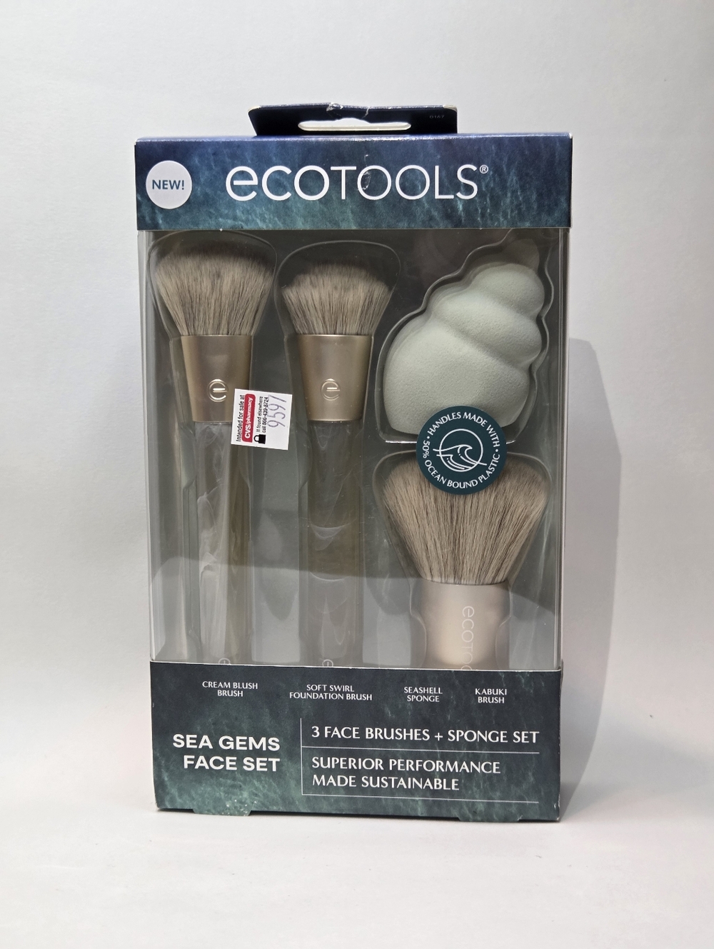 $11 When Bundled • EcoTools Sea Gems Sponge &  Brush Set